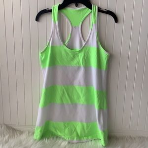 LULULEMON ATHLETICA stripe razor back top sz S-M